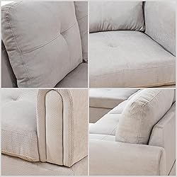 GlasFlength L Shaped Couch, Modular Sectional Sofa