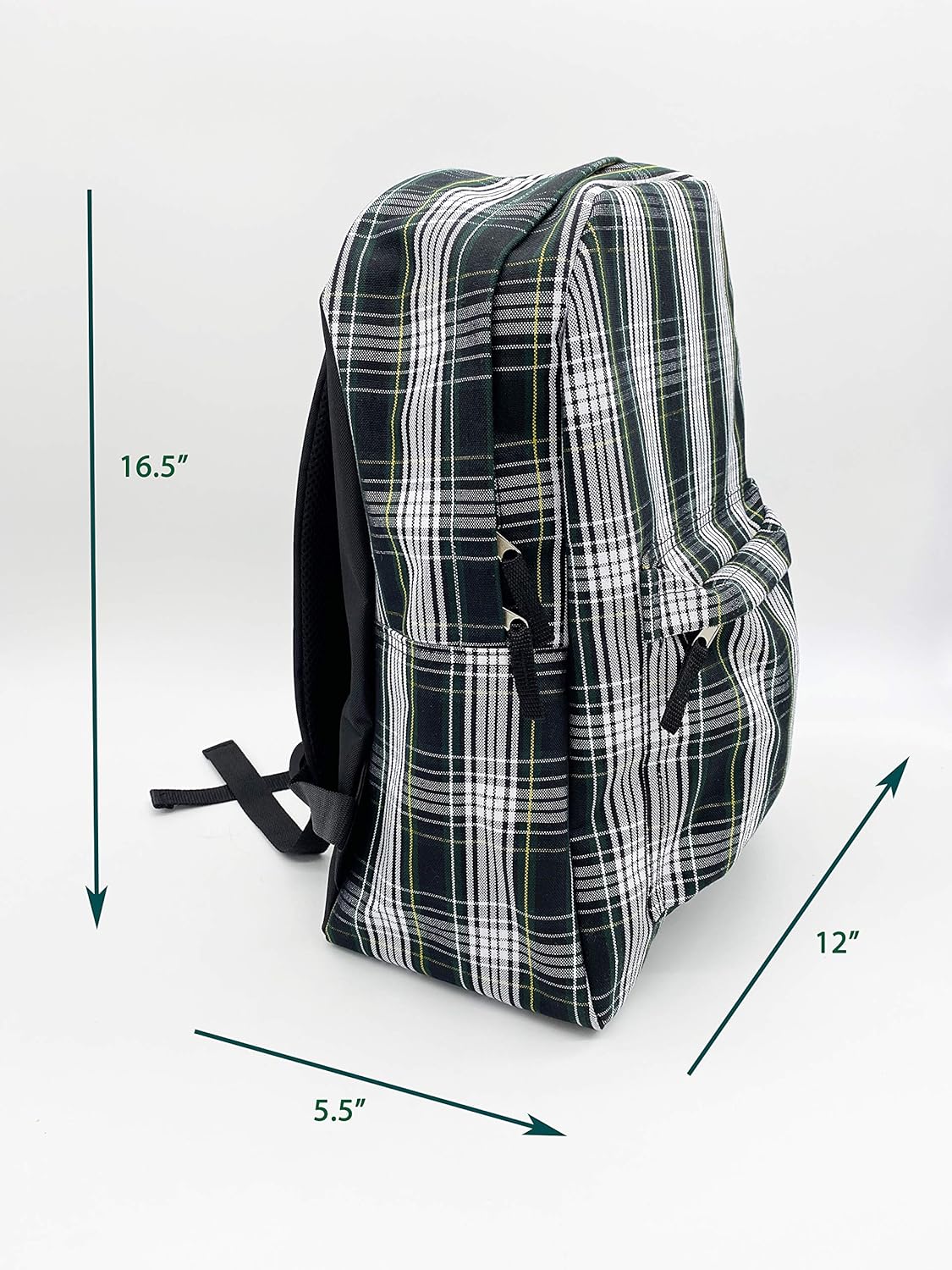 yellow plaid backpack