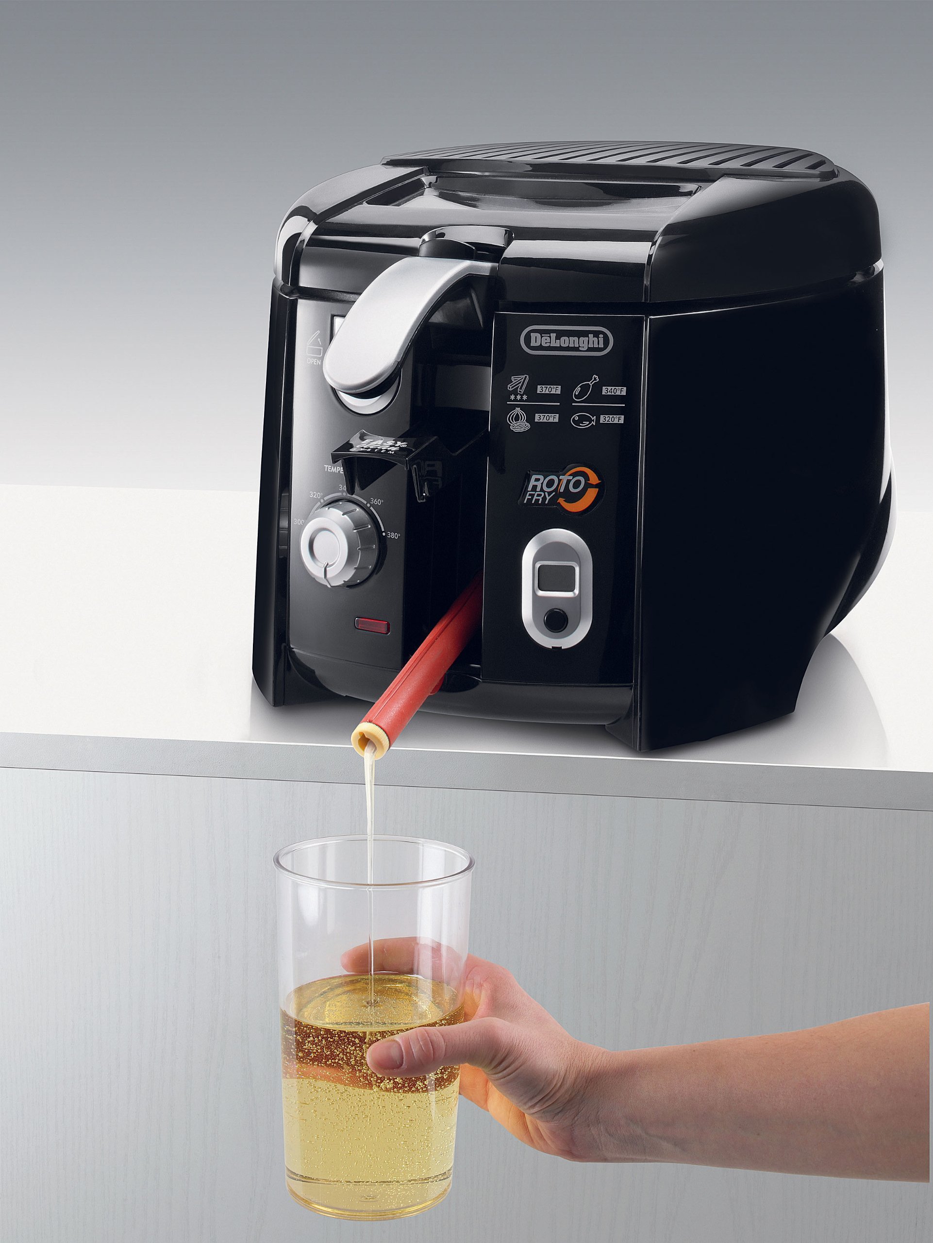 DeLonghi D28313UXBK Roto Deep Fryer, Black/Silver Buy Online in UAE