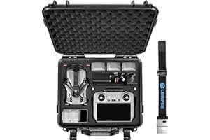 Lekufee Waterproof Hard Carrying Case for DJI Mini 5 Pro Drone, Fly More Combo, DJI RC 2/RC N3, Battery(6 pcs), Charging Hub,