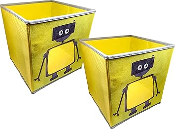 Amazon Com System Build Robot Fabric Drawer Storage Bins 2 Pack