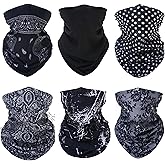 wonderCat LONDON 6 PCS Unisex Neck Warmer, Seamless Tube Balaclava, Face Cover, Cycling Mask, Ski Snood, Multifunctional Headwear, Neck Gaiter (Multicolor)