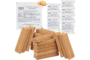SOS FOOD LABS, INC. S.O.S. Rations Emergency 3600 Calorie Food Bar - 3 Day / 72 Hour Package with 5 Year Shelf Life- 8 Packs