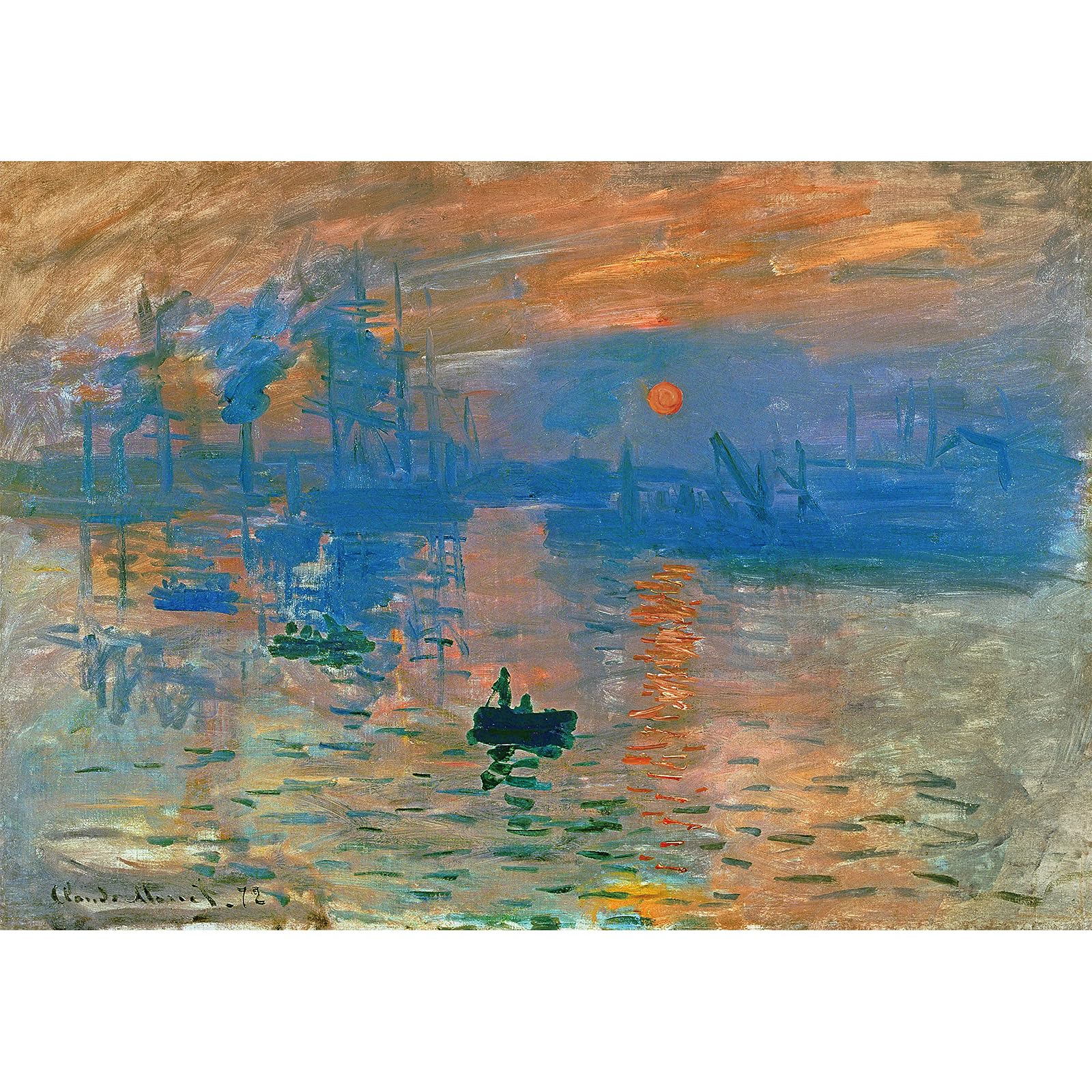 MISITU 2000 Pieces Jigsaw Puzzles for Adults, "Rising Sun" by Monet, Art Puzzle Home Decoration — image 1