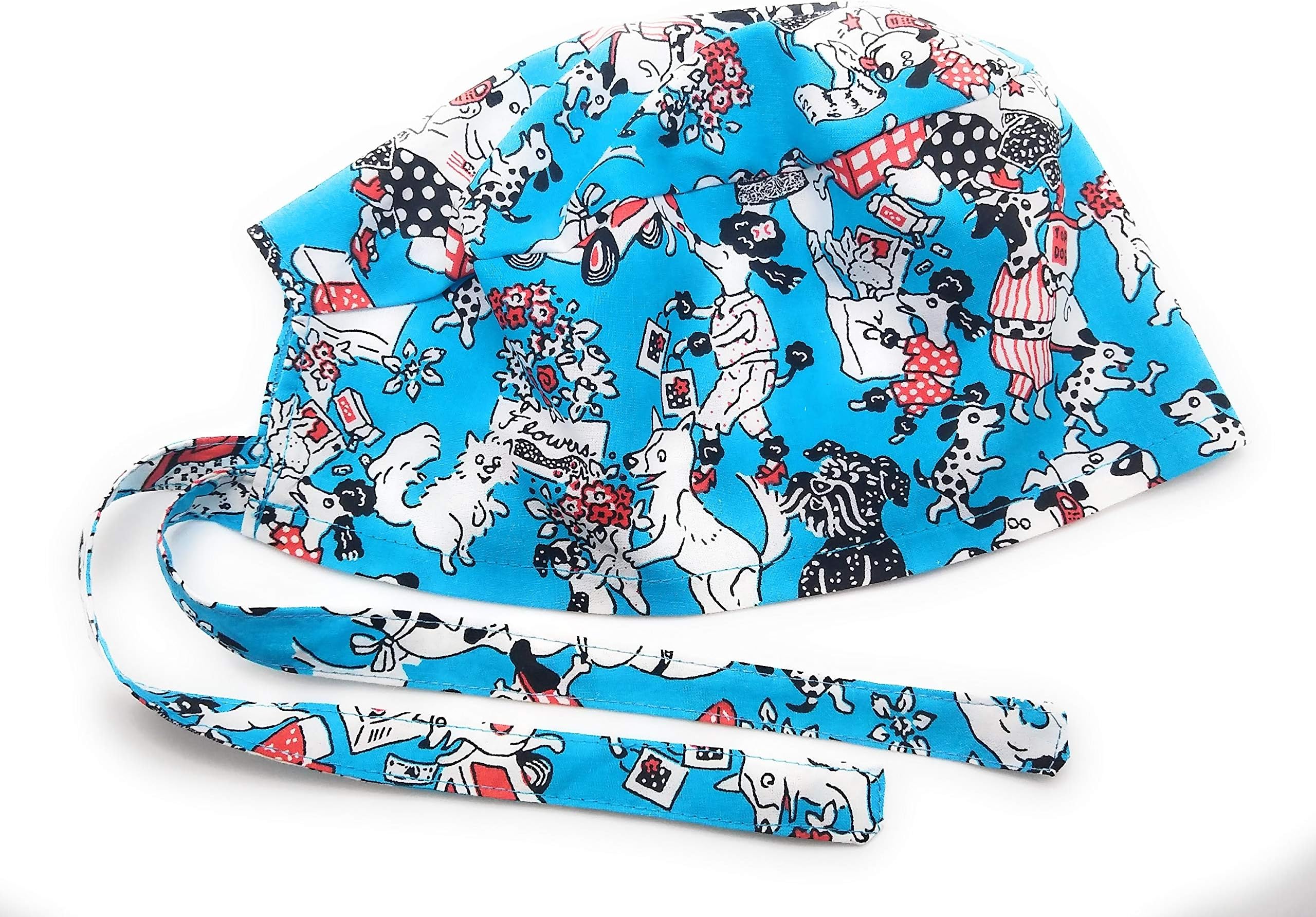 OnebasispointScrub Hat Animal Cats and Dogs Fabric Cap Do-Rag Skull