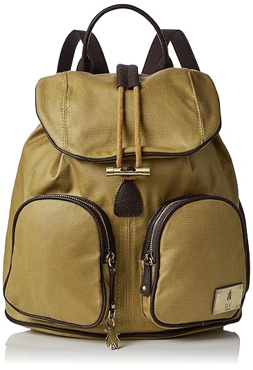 FLY London Damen Deia613fly Rucksackhandtasche, Gelb (Mustard/dk.brown) 6x40x31 centimeters