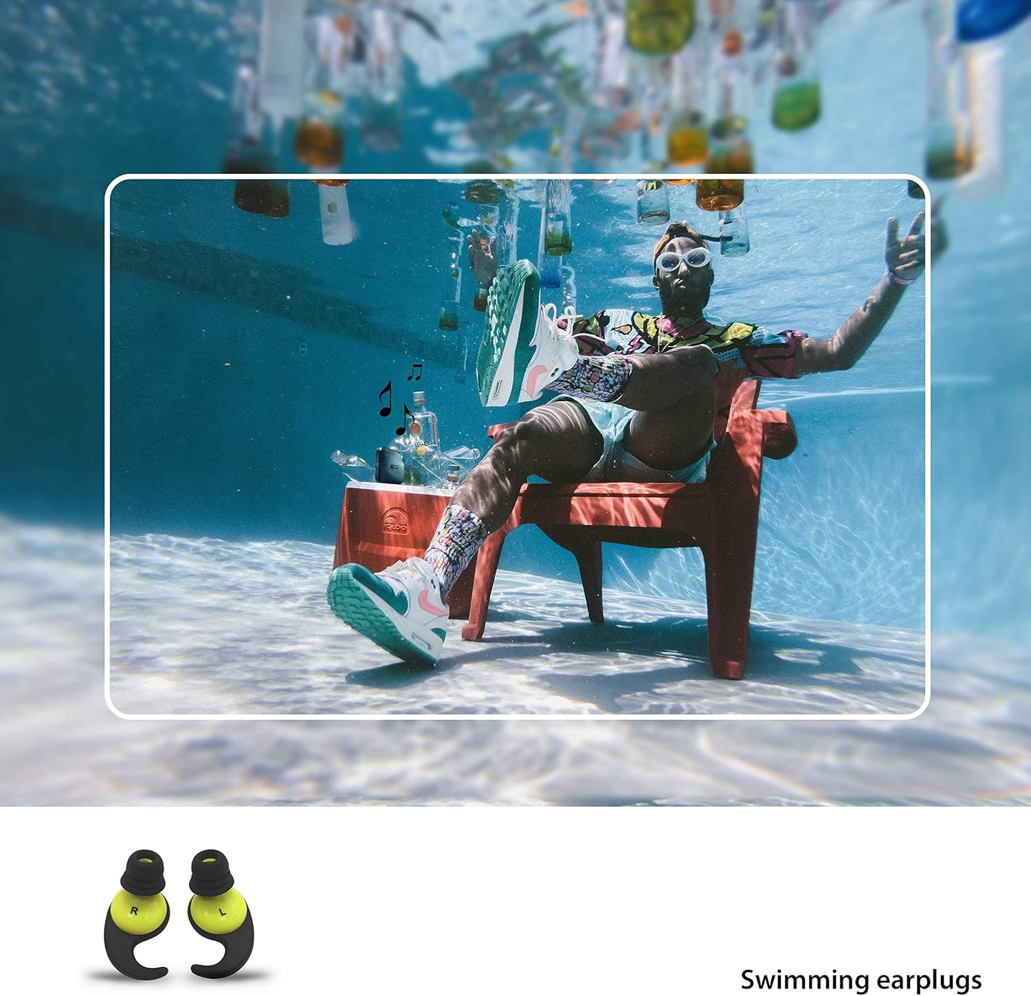 Oken Swimming Earplugs Audible Ear Plugs for Swimming, Surfing, Diving and Water Sports (Green) : Sports & Outdoors