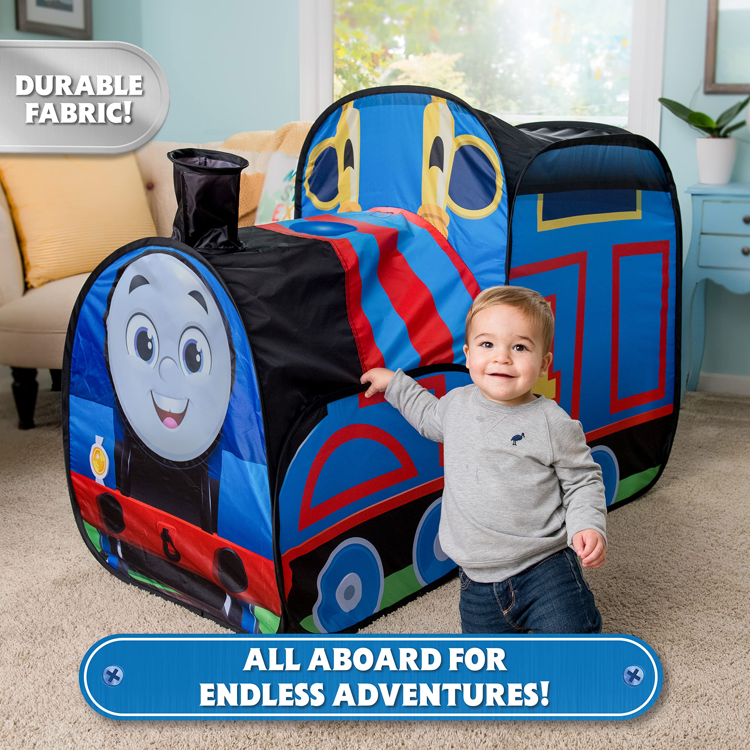 Thomas The Train Pop Up Tent – Extra Large Indoor Playhouse for Kids | Folds for Easy Storage | Thomas and Friends Toys | Pretend Play for Ages 3+ – Sunny Days Entertainment
