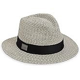 CARKELLA Newhall Fedora Hat (Mixed Black, Medium) – Unisex Flexi-Weave UPF 50+ Sun Protection | 3-Inch Brim | Packable Adjustable Fit | Perfect for Travel, Golf, Outdoor Adventures