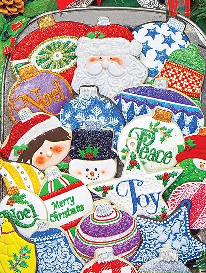 Amazon Com Springbok S 500 Piece Jigsaw Puzzle Christmas Ornament Cookies Toys Games
