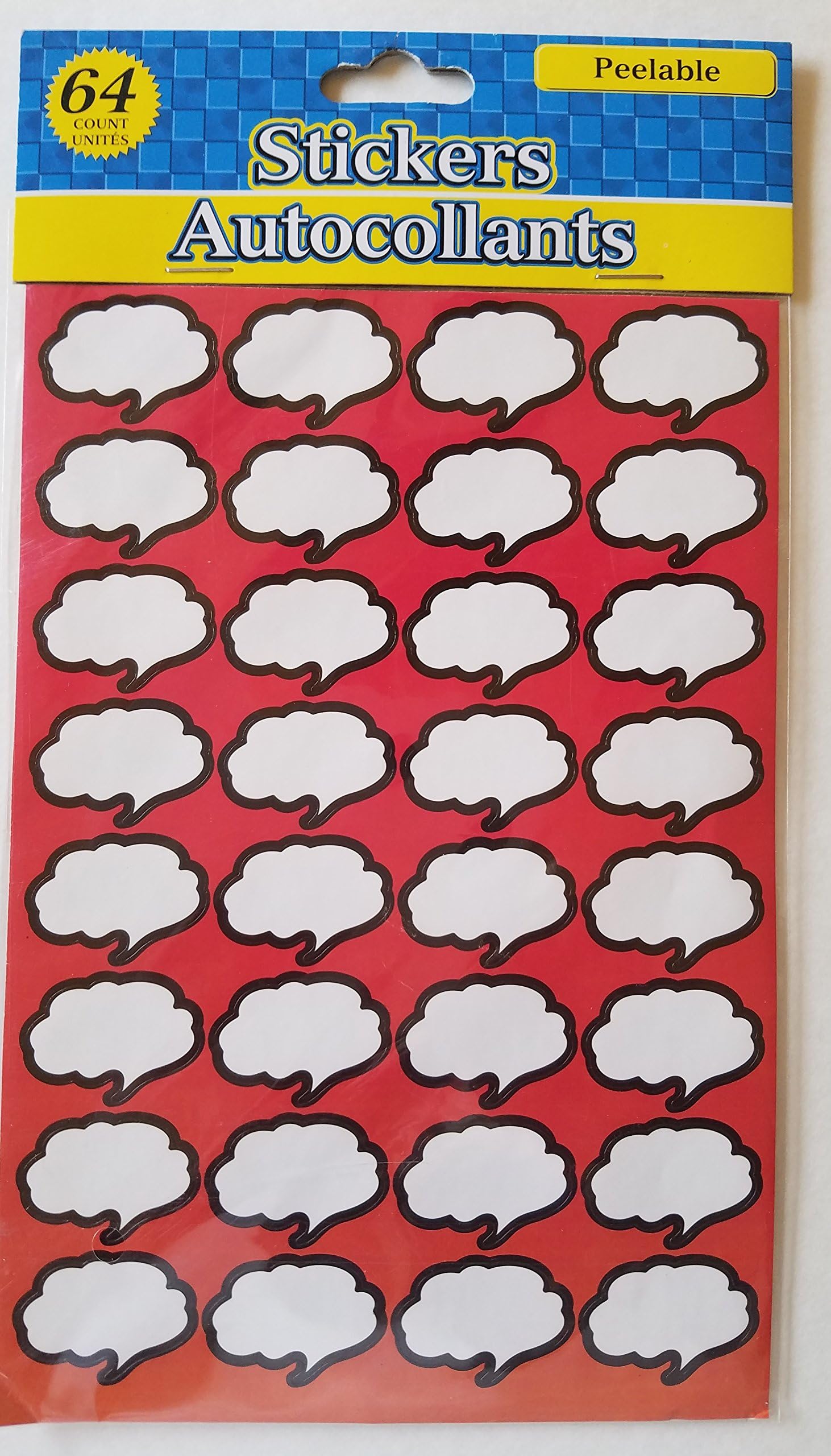 Speech Bubble Stickers 64 Stickers/package