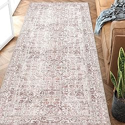PureCozy Red Runner Rug 2x8 Indoor Vintage Area Rug