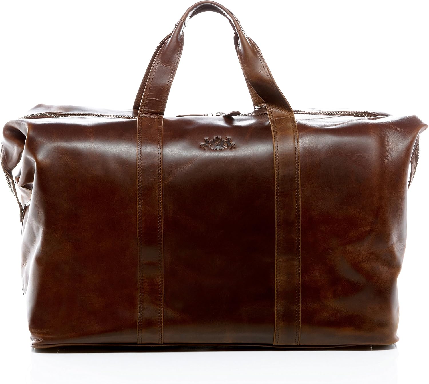 SID & VAIN Travel Bag Holdall Chester XXL Duffel Bag Real Leather 56 cm Weekender Duffle Leather Bag Men´s Bag