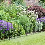 WELDUN Metal Garden Fence 310cm x 41cm 10 Pack Animal Barrier Black view 8