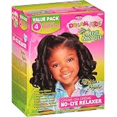 African Pride Dream Kids Olive Miracle (4) Touch-Up Relaxer Kit, Regular - Helps Strengthen &amp; Protect Hair, Contains Olive Oil to Seal in Moisture, 1 Kit
