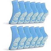 AMERICAN HOSPITAL SUPPLY Non-Slip Grip Socks – 6 Pairs | Hospital Socks for Infant and Toddler | Anti-Skid for Kids