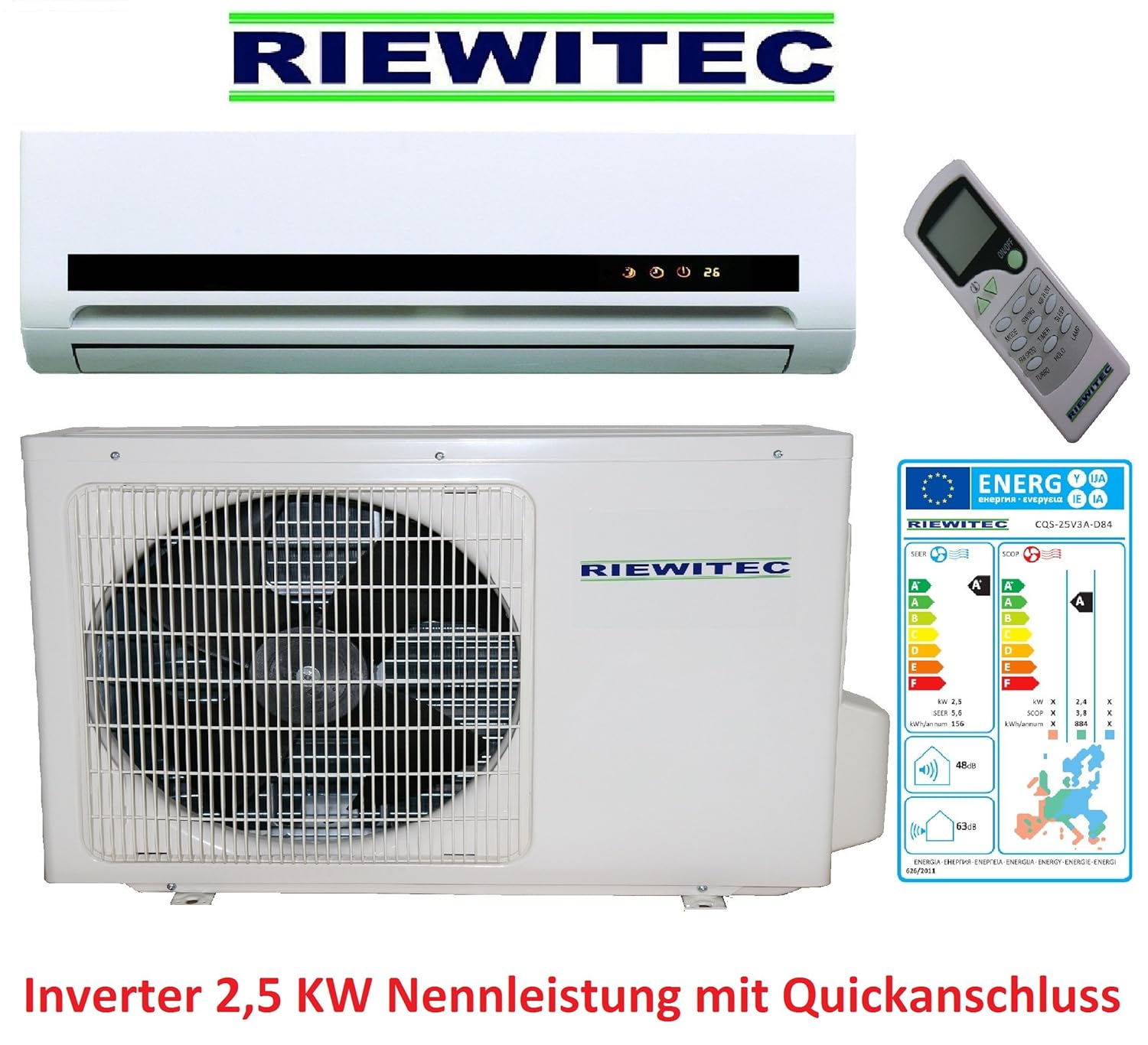 Rápida conexión de 2.5 KW Inverter split aire acondicionado ...