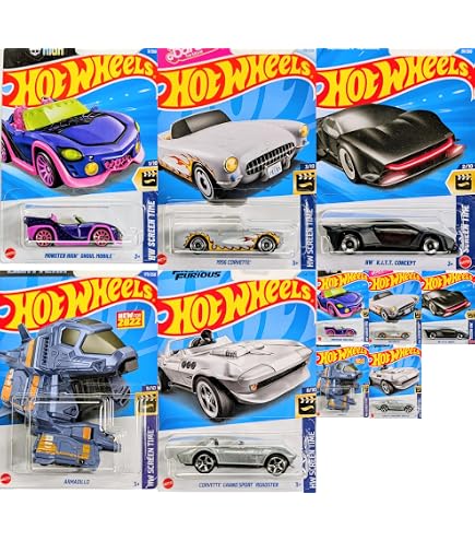 Amazon.com: Hot Wheels Screen Time 1:64 Scale Multi Vehicle Bundle
