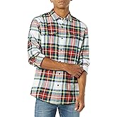 Amazon Essentials Men's Flannel Shirts, Long-Sleeve, Slim-Fit, Two-Pocket, Plaid