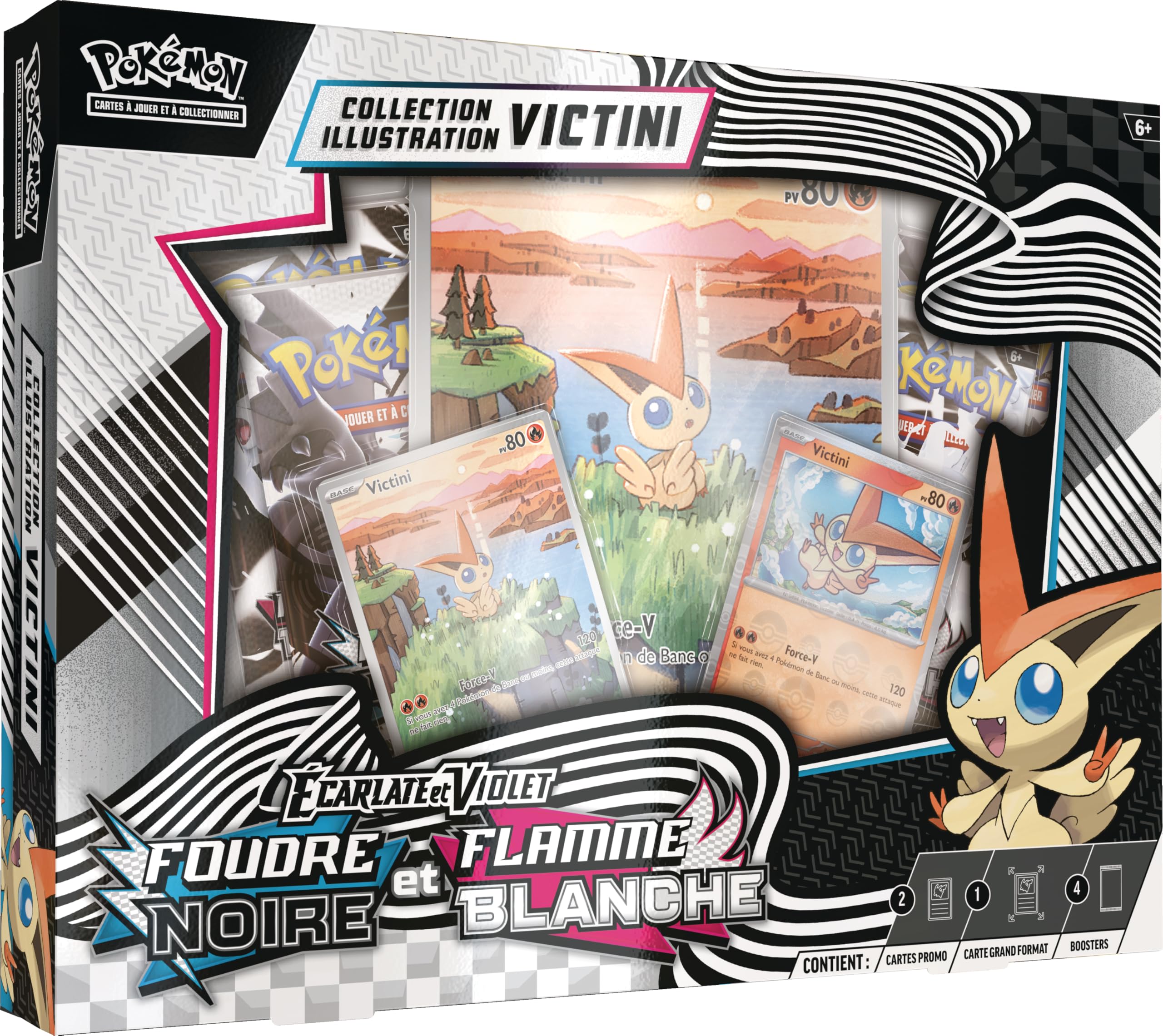 Pokémon : Unys Illustration Collection - Victini (1 Fully Illustrated Glossy Promo Card, 4 Boosters and 1 Large Glossy "Rare Illustration" Promo Card) from TCG Pokémon