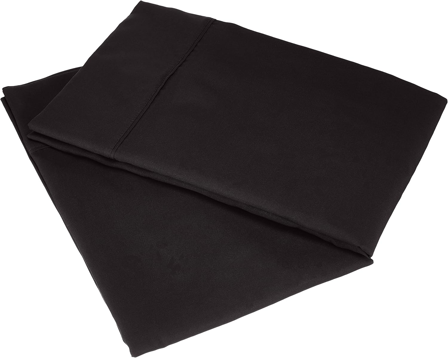 Basics Lightweight Soft Easy Care Microfiber Pillowcases - 2-Pack, Standard, Black: Home & Kitchen