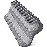 CHANCALCAL 10 Pairs Kids Socks for Boys Girls Ankle Athletic Low Cut Socks Half Cushioned Crew Cotton No Show Running Sock