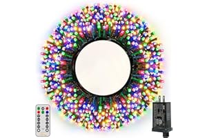 Ollny Christmas Lights, 500LED 164FT Long Christmas Tree Lights with 8 Modes Remote Timer IP44 Waterproof, Outdoor Christmas Lights for Tree House Yard Outside Xmas Decorations Multicolor