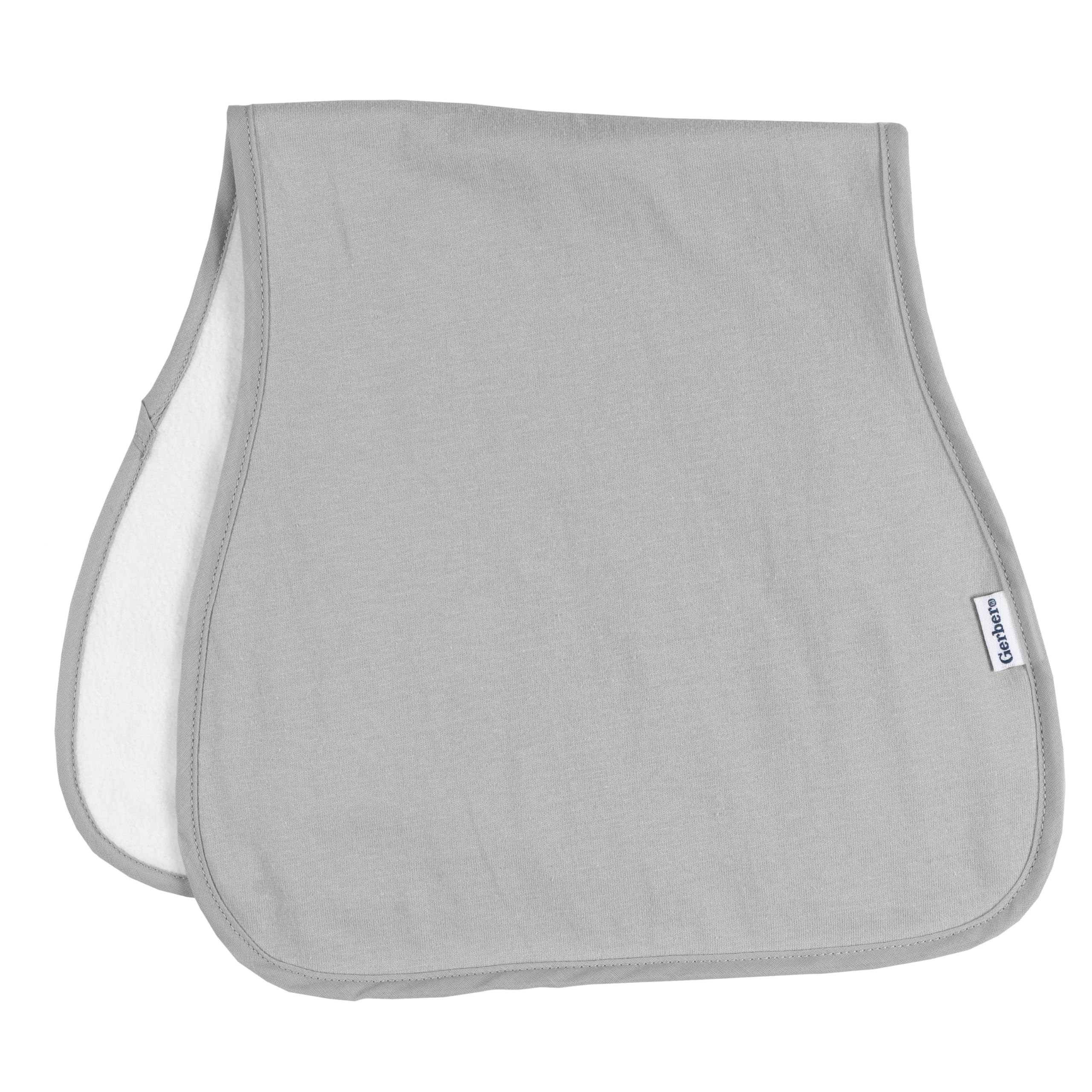 Gerber Baby Unisex Burp Cloths 5-Pack, Tan Grey, Size 10.5