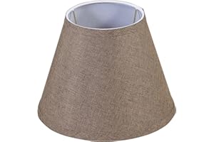 Aspen Creative 56029, Empire Uno Lamp Shade in Wenge Brown Burlap Textured Fabric, 5" Top x 9" Bottom x 7" Slant Height, Slip UNO 33mm