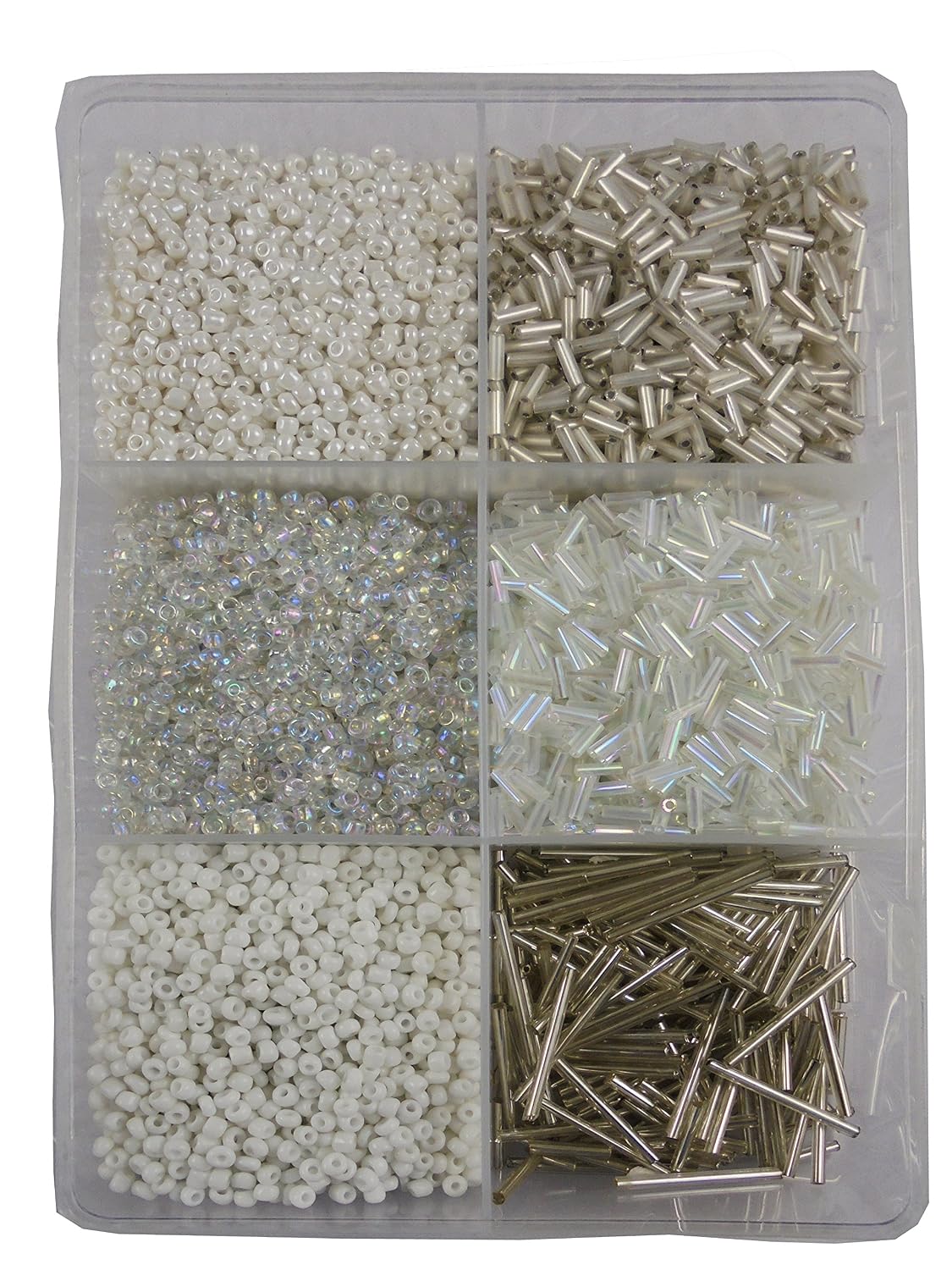 Eshoppee 4mm, 6/0 200 Gm White Color Glass Seed Beads For