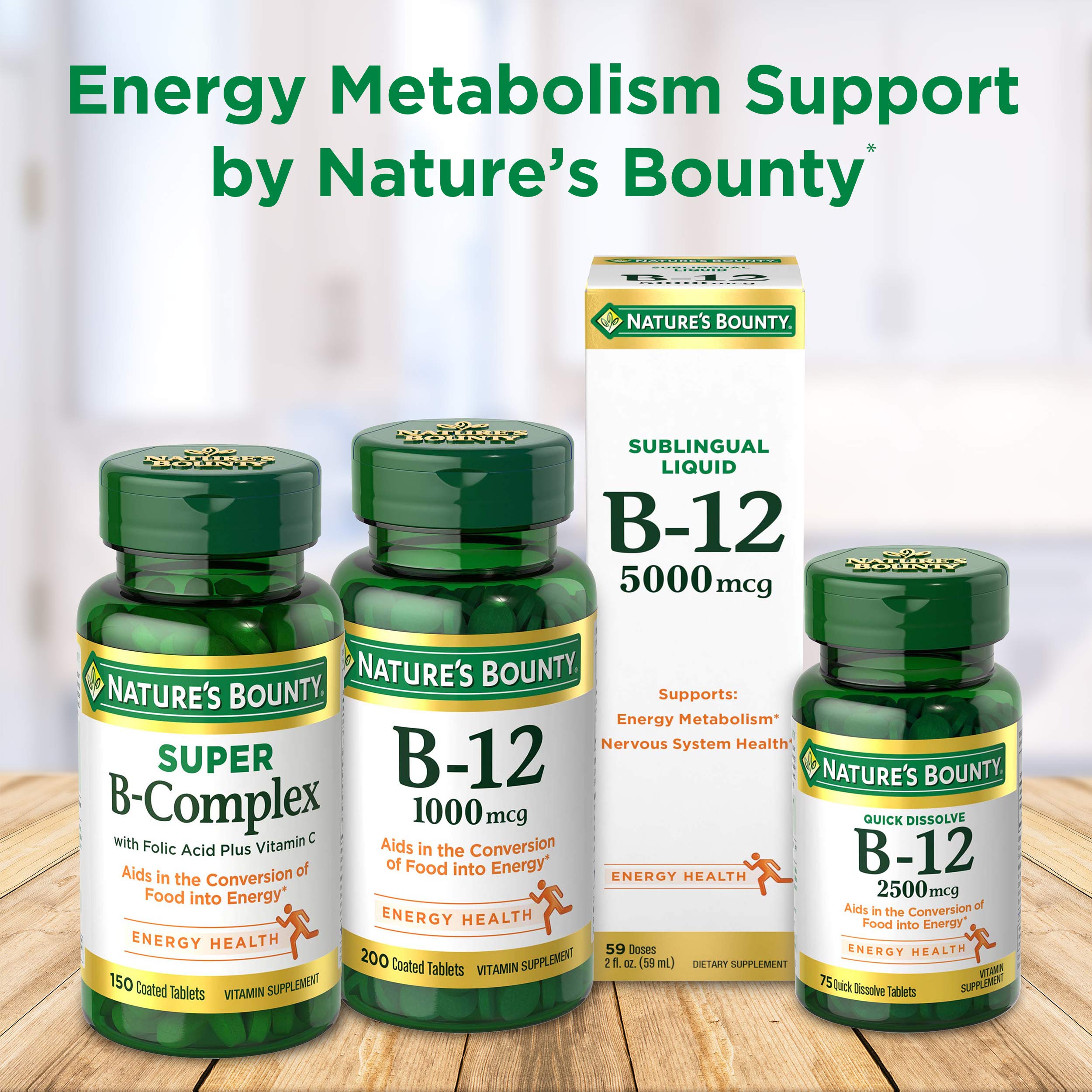 Vitamin B Complex by Nature's Bounty, Super B Complex Vitamins w