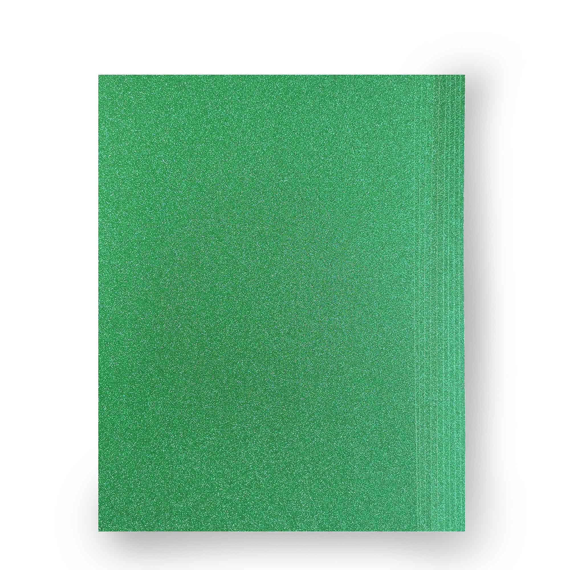Green Glitter Cards 250GSM 10 Sheets No Powder Onion Paper Coloured Flash Crafts Cardstock Sparkling Paper for Arts Work Scrap Booking. (Green 10-Sheets)
