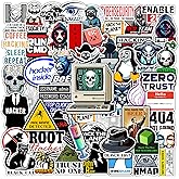 WESILY Pack 50 PCS Hacker Stickers Cool Coding Aesthetic Vinyl Decals Waterproof Sticker Decor Laptop Water Bottle Computer Phone Cup Guitar Scrapbooking for Hackers Geeks Coders Programmers