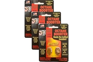 Dyno-tab® Octane Booster 2-Tab Card, 3-Pack, Each Pack Adds Up To 17 Points, Lab Tested, Fast-Dissolving, 100% Active Ingredients - NO Solvents, Treats 16 gal/60 Liters, 45432-3pk
