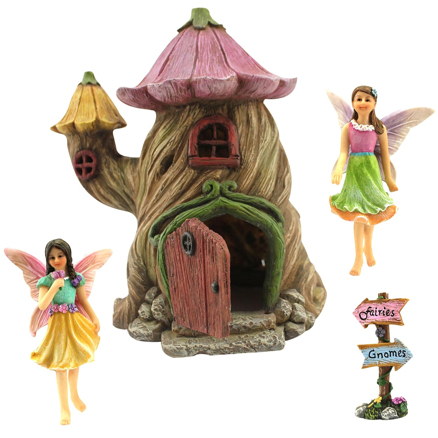 Fairy Garden House Accessories Kit & Miniature Fairies House is 7