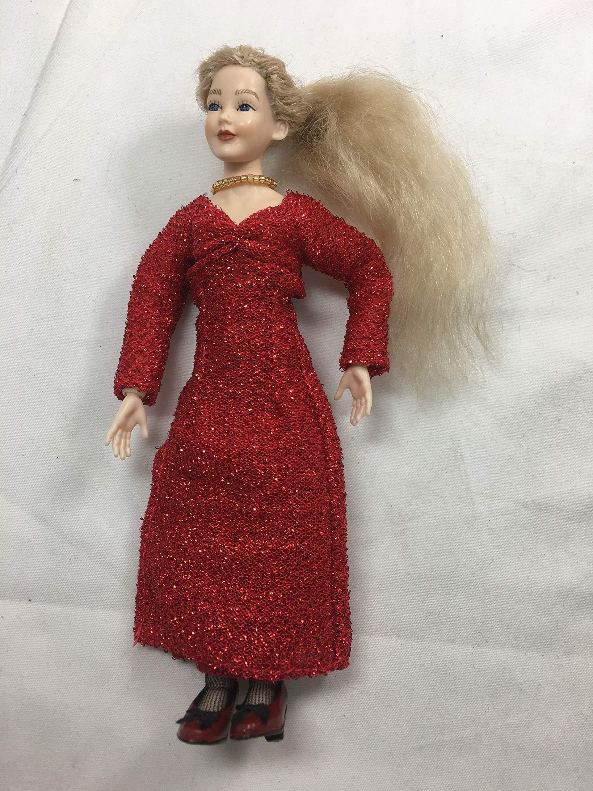 Heidi Ott Dollhouse Miniature 1:12 Scale Adult Female Lady BJD Dressed Doll 5.5" #XO40