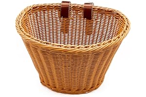 XUANNIAO Cute Leather Bicycle Basket - Easy Attach Front Handlebar Accessory