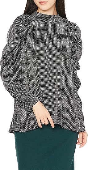 Amazon セルフォード バックリボンドットブラウス Cwfb5029 レディース Blk 38 シャツ ブラウス 通販