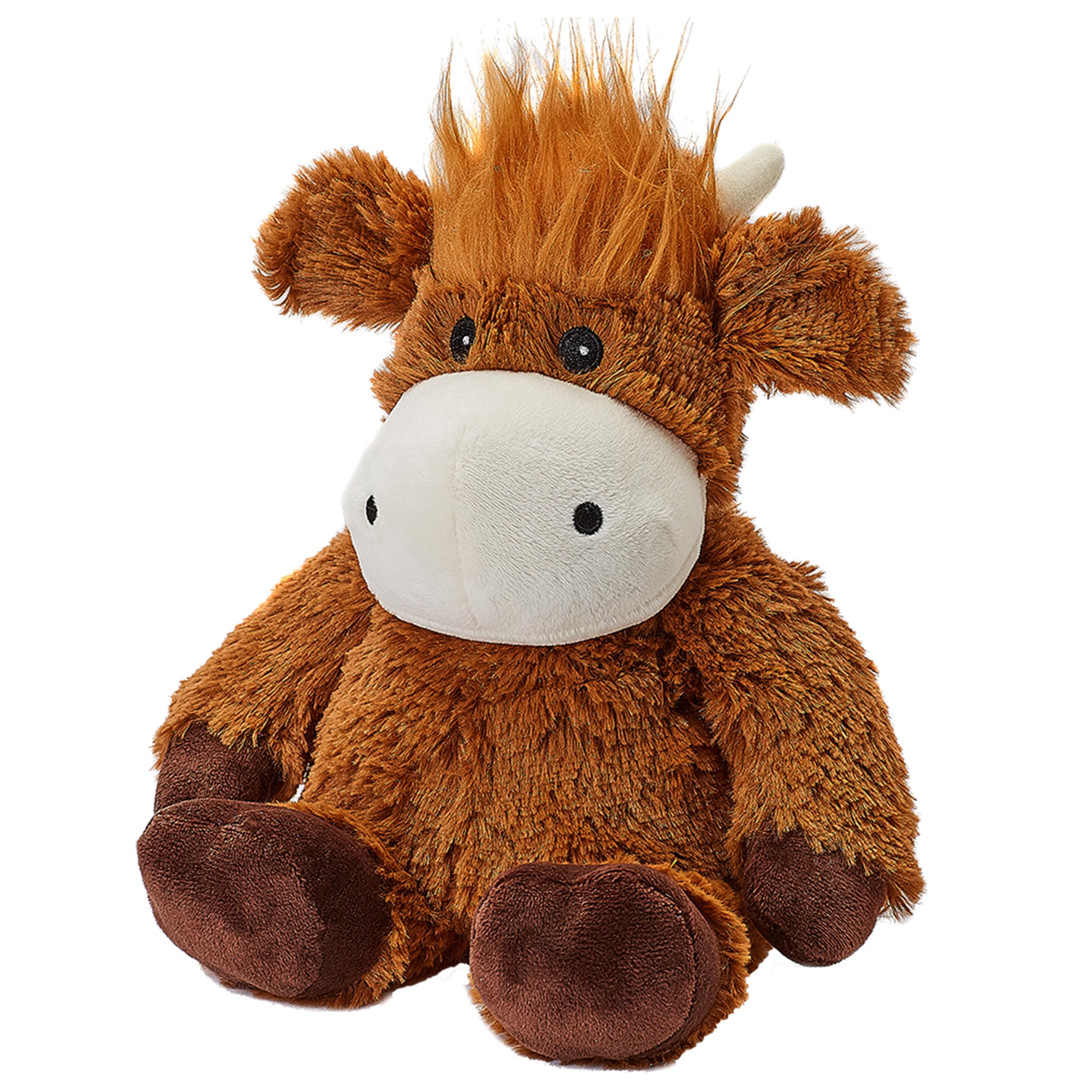 Warmies Plus Highland Cow Microwavable, Hot or Cold Plush Teddy Suitable for All Ages, Slightly Scented with French Lavende