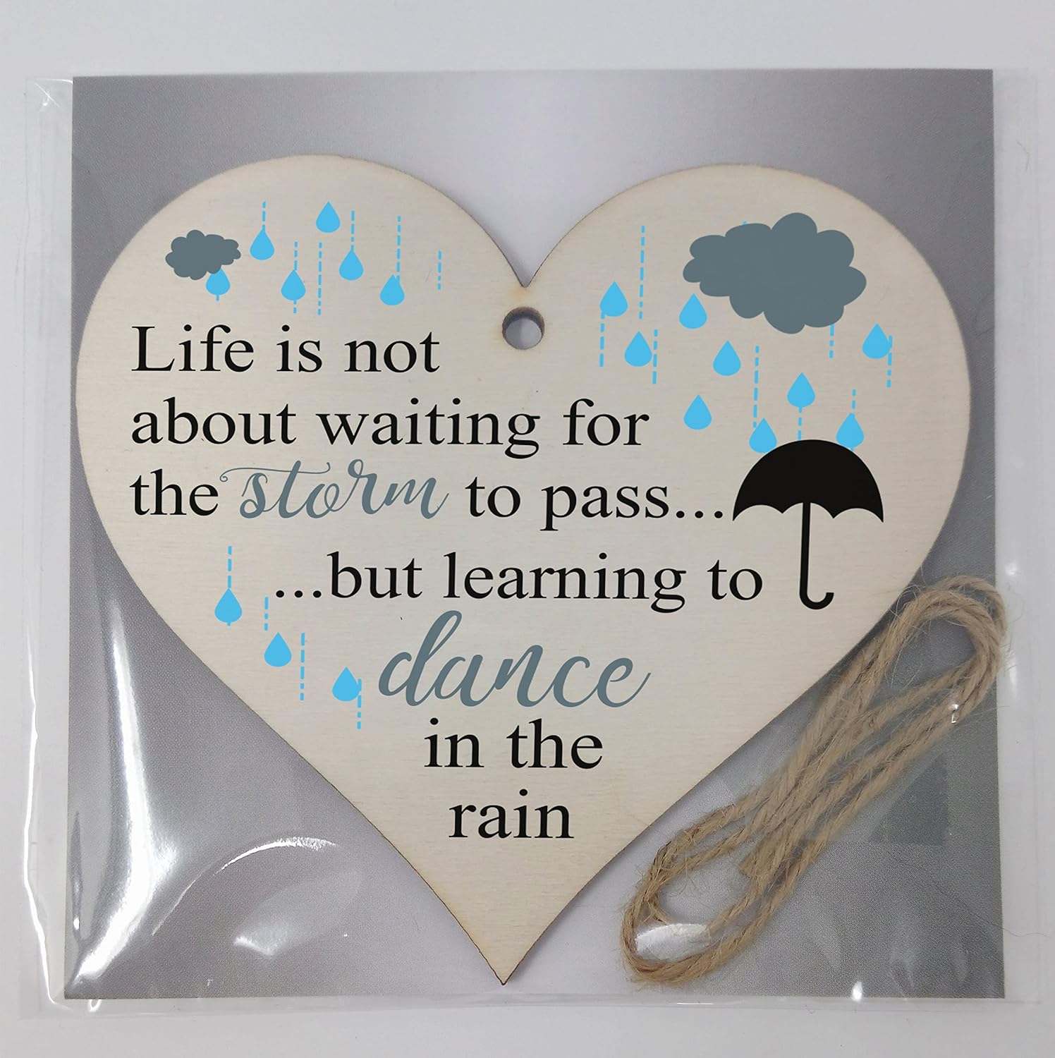Motivational Hanging Wooden Heart - Handmade Decorative Sign with Positive Quote - Gift for Women Girls, Teen Room or Office Decor - Image 5