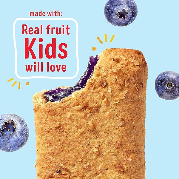 NUTRI-GRAIN BREAKFAST BARS, MADE WITH 10G WHOLE GRAINS, SNACK BARS, BLUEBERRY, 10.4OZ BOX (8 COUNT)