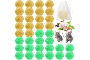 YJOO Natural Mouse Repellent Ball, 36 Pack Rodent Repellent Balls Peppermint Oil to Repel Mice and Rats, for Car Engines Home Kitchen Yard Garage Indoor