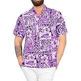 LA LEELA Men's Hawaii Shirt Pocket