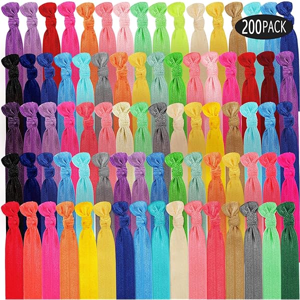 Syleia 100 Haargummis Set – Knitterfreie Haarbänder In Knalligen & Pastellfarben