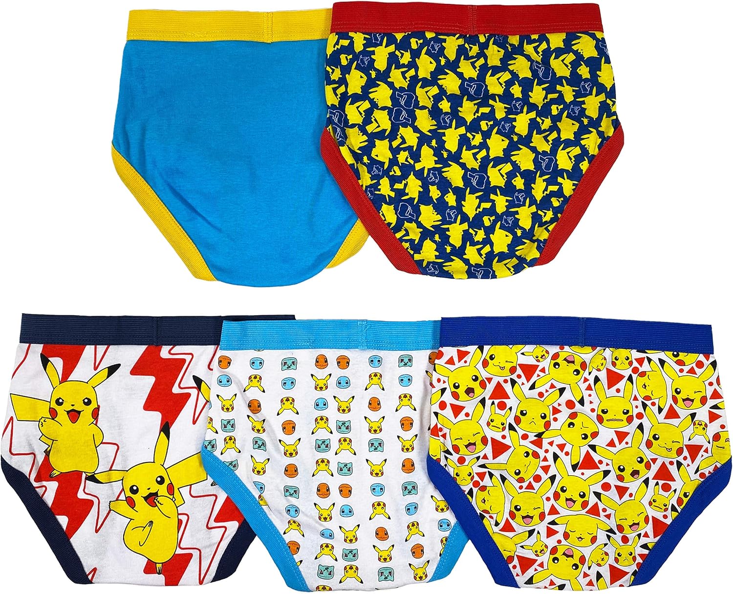 Handcraft Little Boys' Pokemon Brief, Assorted, 6 (Pack of 5): Clothing