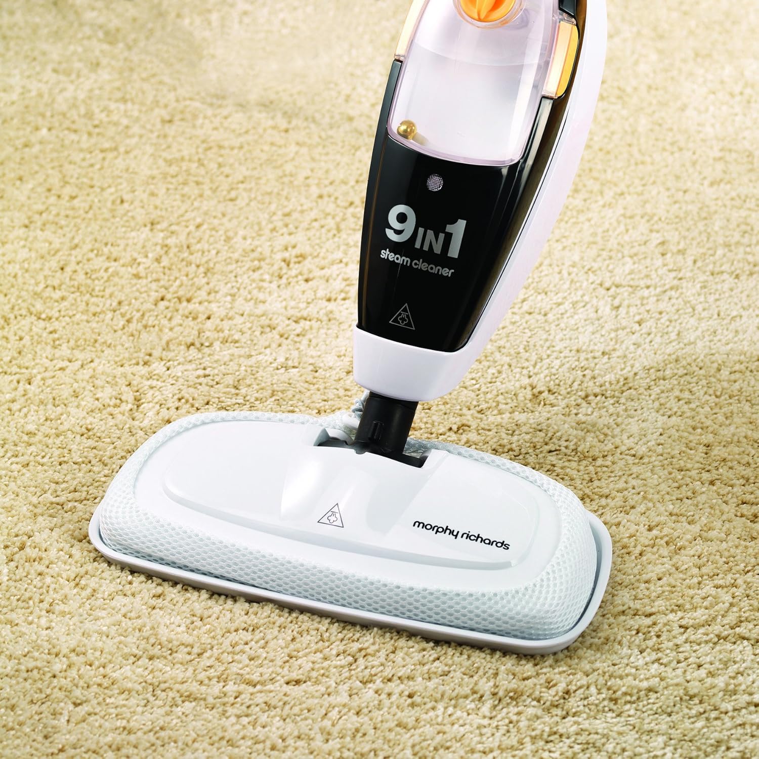 Super Saturday Morphy Richards 9 in 1 Steam Cleaner Black White Steamer