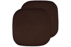 2 Pack Memory Foam Honeycomb Nonslip Back 16" x 16" Chair/Seat Cushion Pad