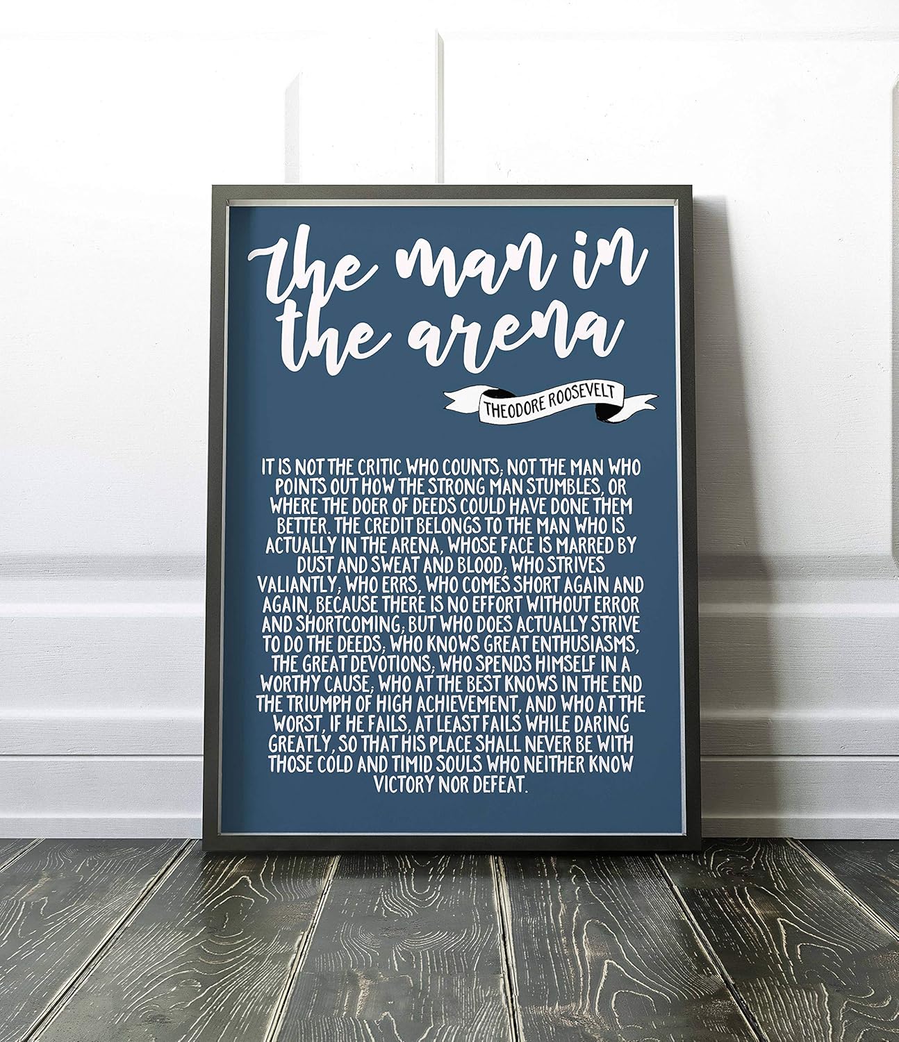 Arvier Theodore Roosevelt The Man In The Arena Teddy Roosevelt Speech Cool Poster Printable Quote Typographic