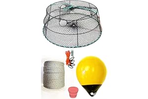 KUFA Sports Tower Style Vinyl Coated Prawn Trap with Prawn Trap Accessory Combo(CT78+PAQ38Y+HA2)