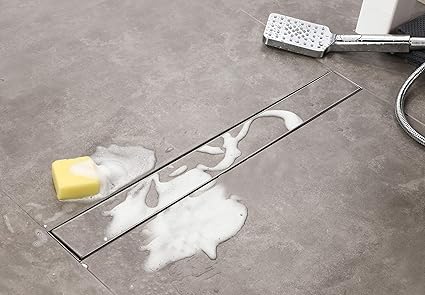 Elbe Caniveau De Douche En Acier Inoxydable Rigole De Douche Rectangulaire Drain De Douche 80 Cm Rn K080b Amazon Fr Bricolage